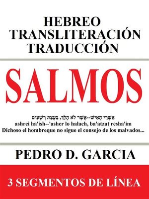 cover image of Salmos--Hebreo Transliteración Traducción
